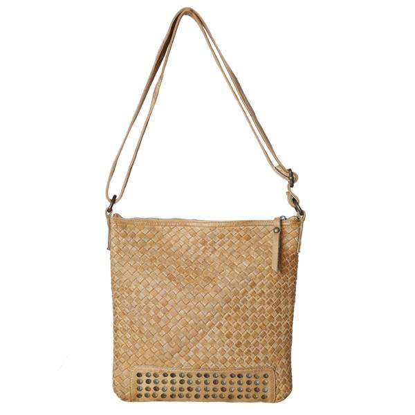 Cleo Woven Stud Bag | Leather | Handbags | Online | Afterpay