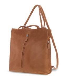 Ellie Leather 2-1 Convertible Shoulder Bag / Backpack | The Leather Crew